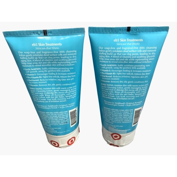 2 Eb5 Exfoliating AHA Cleansing Lotion 6 Oz Nourishing Glowing Skin - Picture 4 of 4